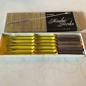 Vintage fondue fork set